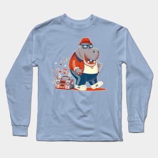 Hippo Hop Long Sleeve T-Shirt